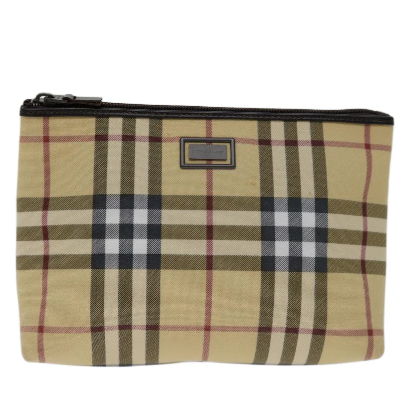 Burberry Nova Check  Canvas Clutch Bag (Pre-Owned)