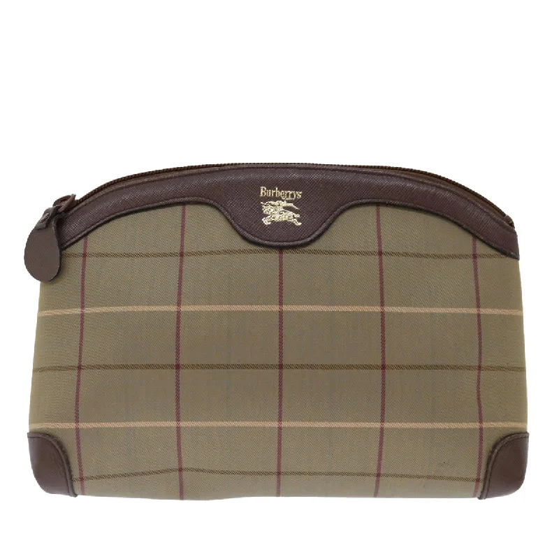 Burberry Nova Check  Canvas Clutch Bag (Pre-Owned)