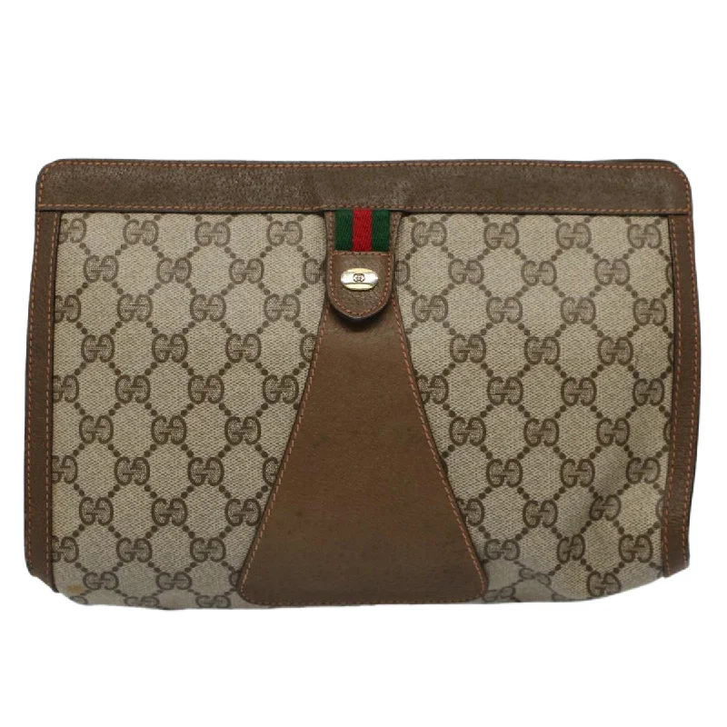 Gucci Ophidia  Canvas Clutch Bag (Pre-Owned)