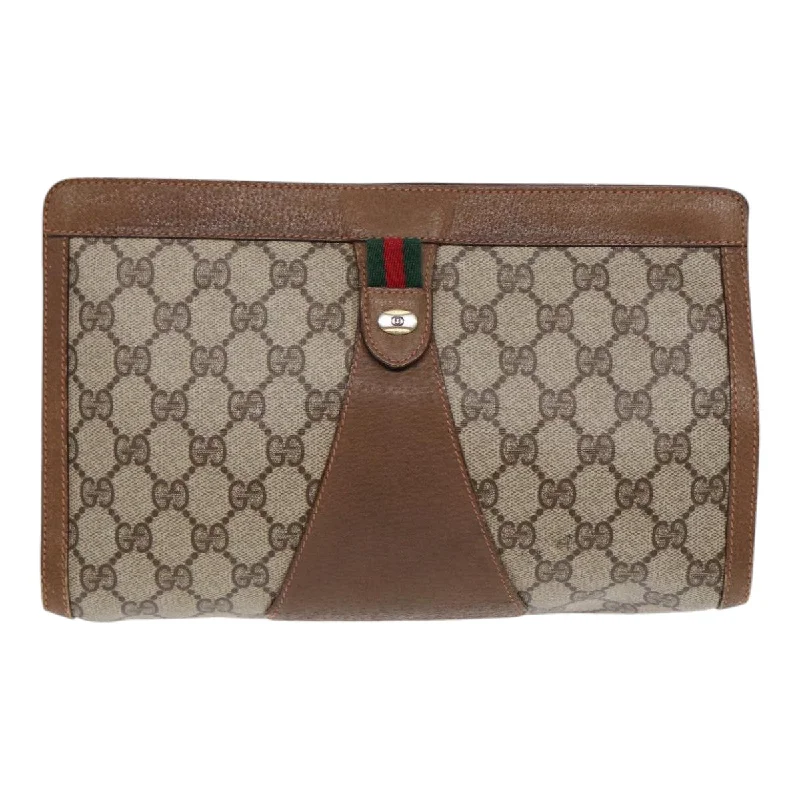 Gucci Ophidia  Canvas Clutch Bag (Pre-Owned)