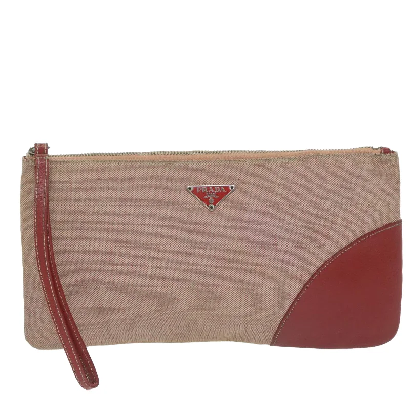 Prada  Canvas Clutch Bag (Pre-Owned)